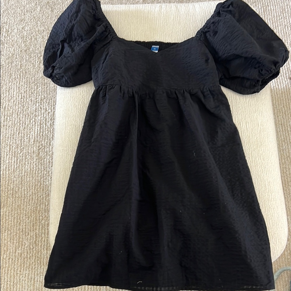 Black Puff Sleeve Dress NWT